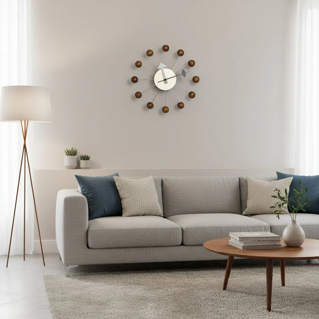 GOLDENRAY – Decorative Metal Sun Wall Clock, 32 cm Silent Quartz Movement for Modern Home Accents - Image 2