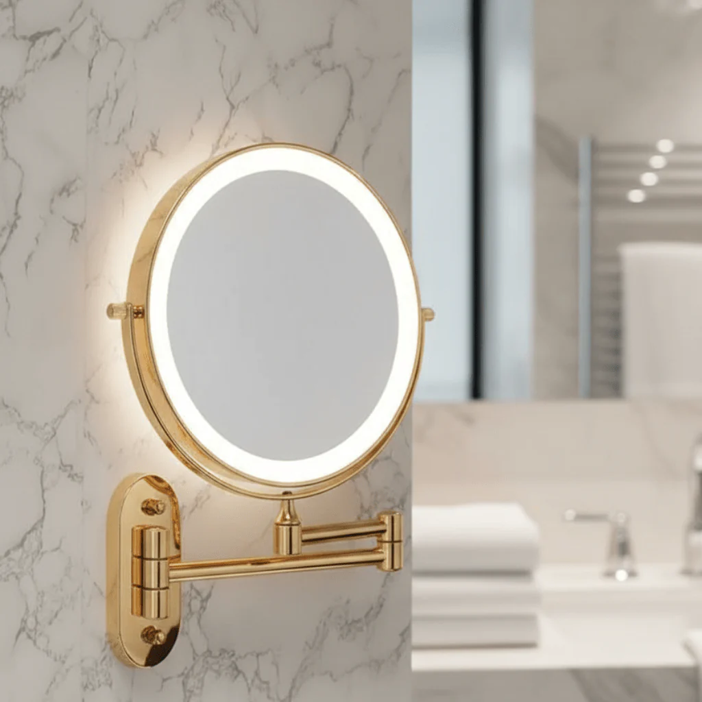 GOLDGLAM – Elegant, rechargeable gold mirror