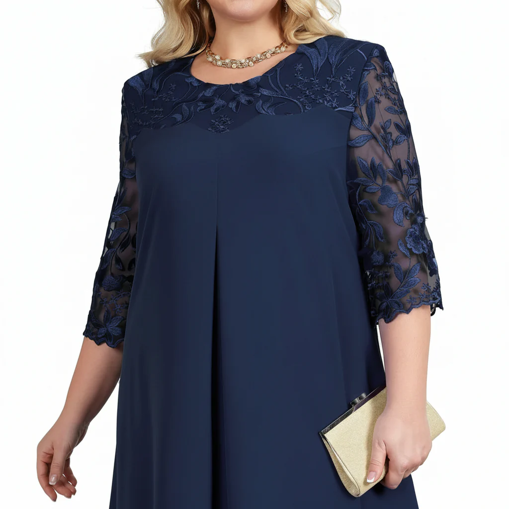 GRACE GALA DRESS - Elegant embroidered oversized banquet dress - Image 5