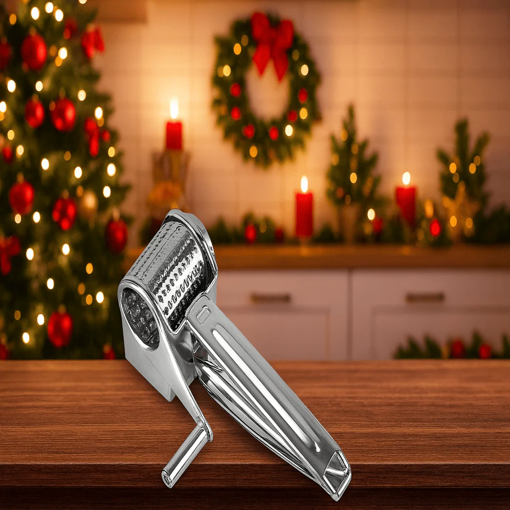GRATE MOTION – Rotating Stainless Steel Cheese Grater for Effortless Kitchen Preparation - Image 2