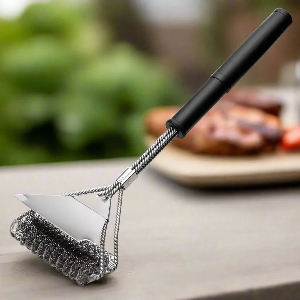 GrillMaster – Bristle-Free Stainless Steel Barbecue Brush - Image 3