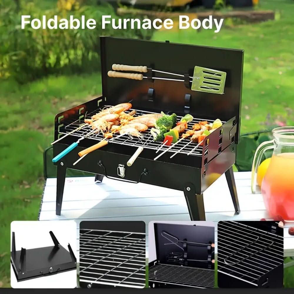 GrillMate Fold - Foldable steel garden barbecue for camping & garden - Image 6