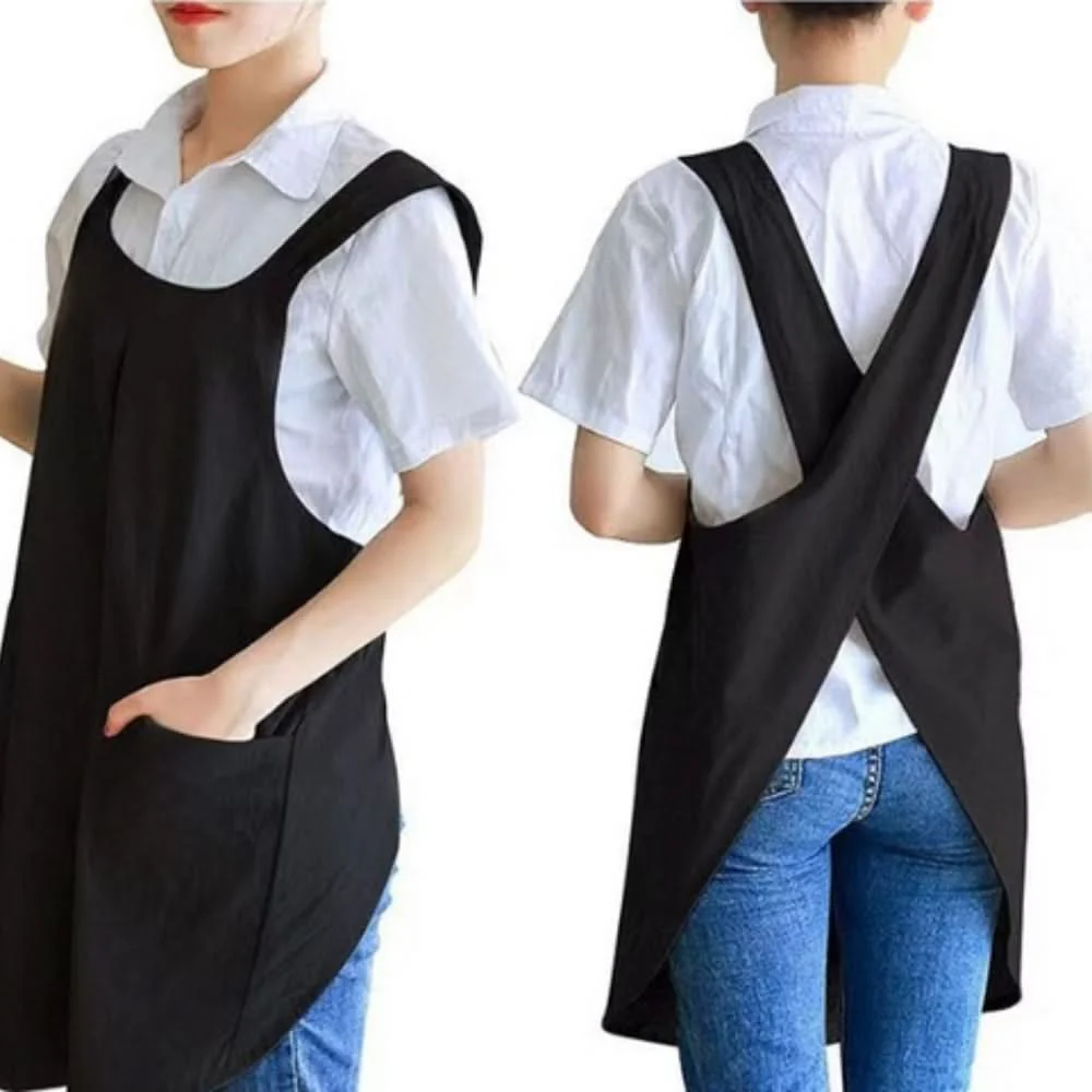 HanaSmock – Elegant apron with crossed back for crafting - Image 6