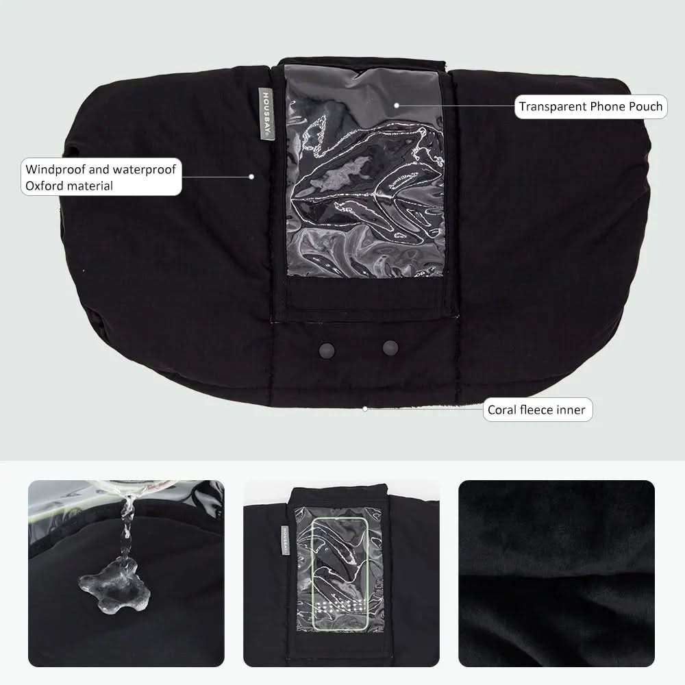 HANDHUG – Windproof stroller gloves with mobile phone and tissue pocket - Image 2