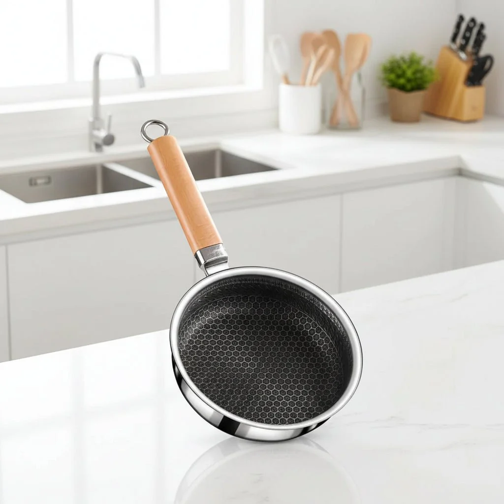 HANDLUX – Non-stick stainless steel pan for comfortable handling