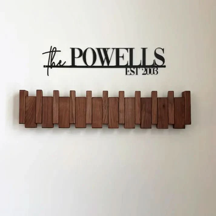 HARMONYCOAT Wall Rack - Artistic wooden wall coat rack in piano design for hallway & home - Image 2