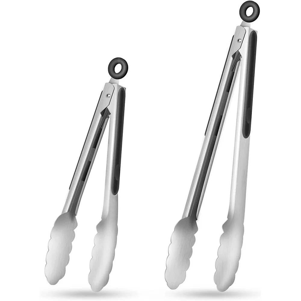 HAUSGOLD - High-Quality Grill and Kitchen Tongs Made of Stainless Steel with Silicone Handle 22.86 cm & 30.48 cm - Image 9