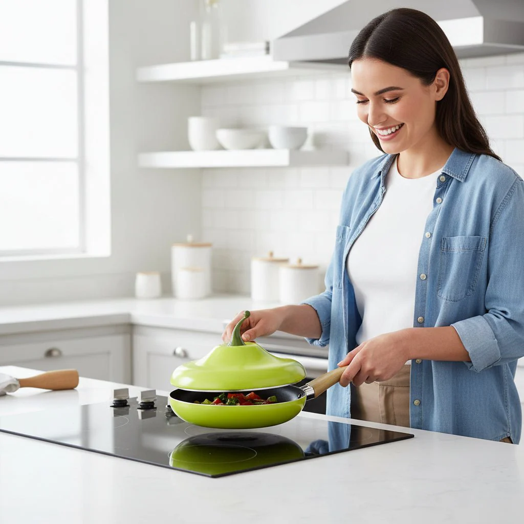 HEALTHPAN – Non-stick aluminum frying pan for healthy and clean cooking - Image 2