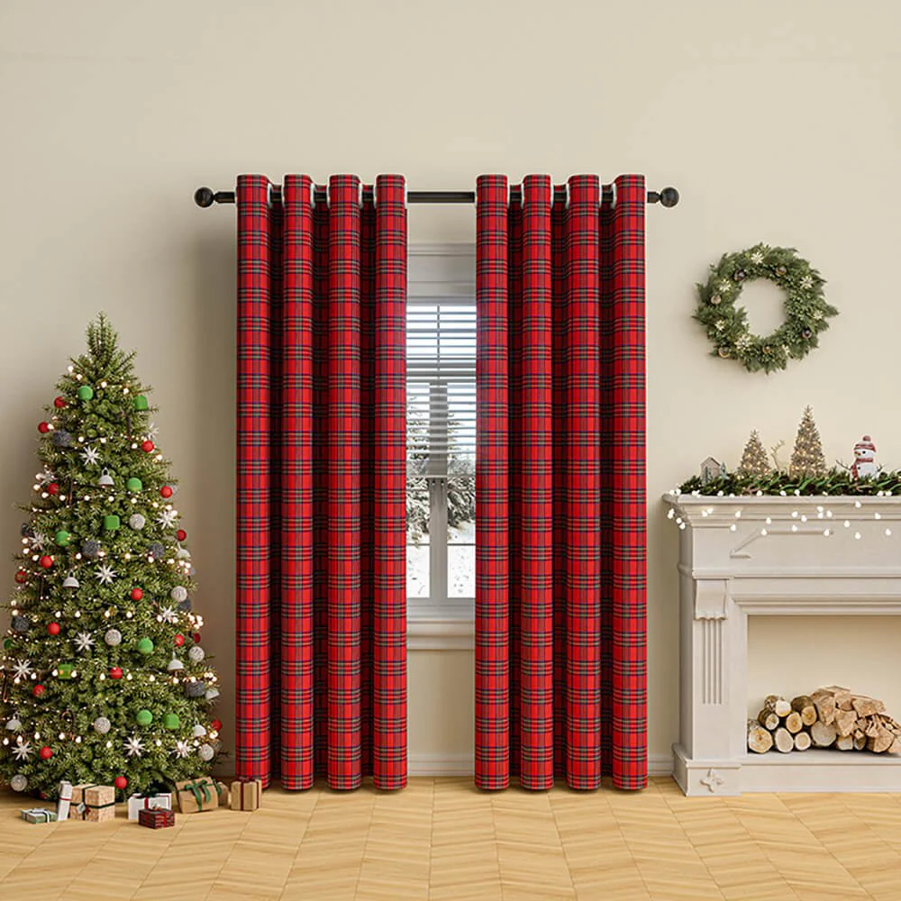 HEARTHVIEW – Classic check curtains for winter comfort