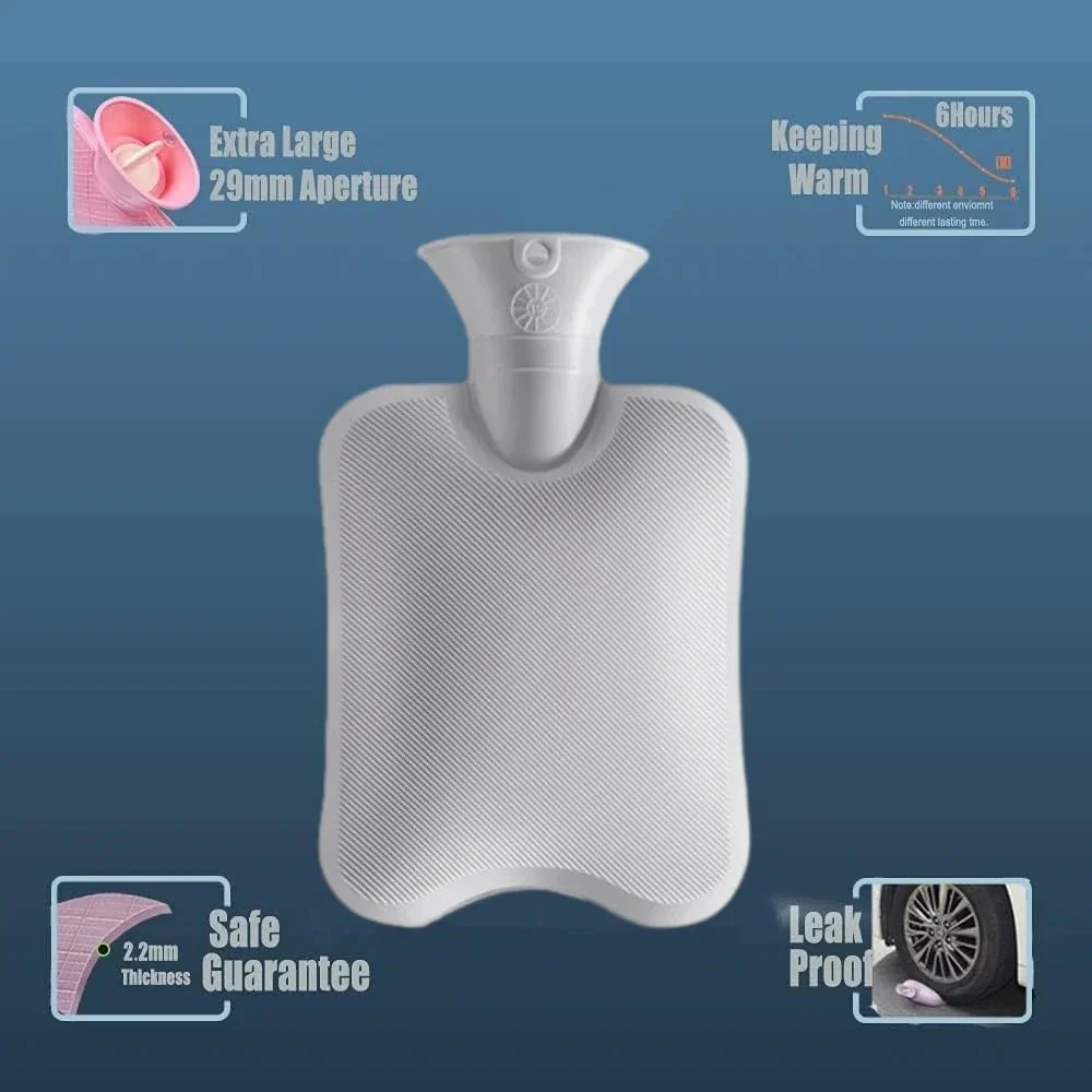 HEATZEN – 2-liter hot water bottle with soft plush cover for soothing warmth - Image 3
