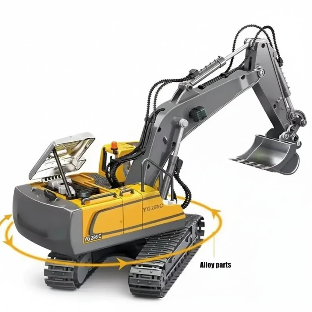 HEAVYDUO – Robust RC Bulldozer and Excavator for Children - Image 4