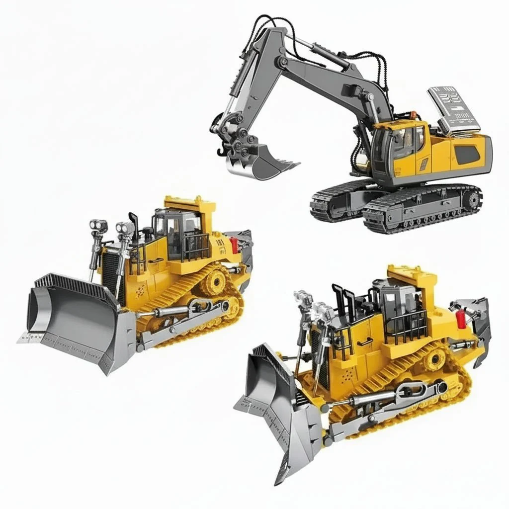 HEAVYDUO – Robust RC Bulldozer and Excavator for Children - Image 5