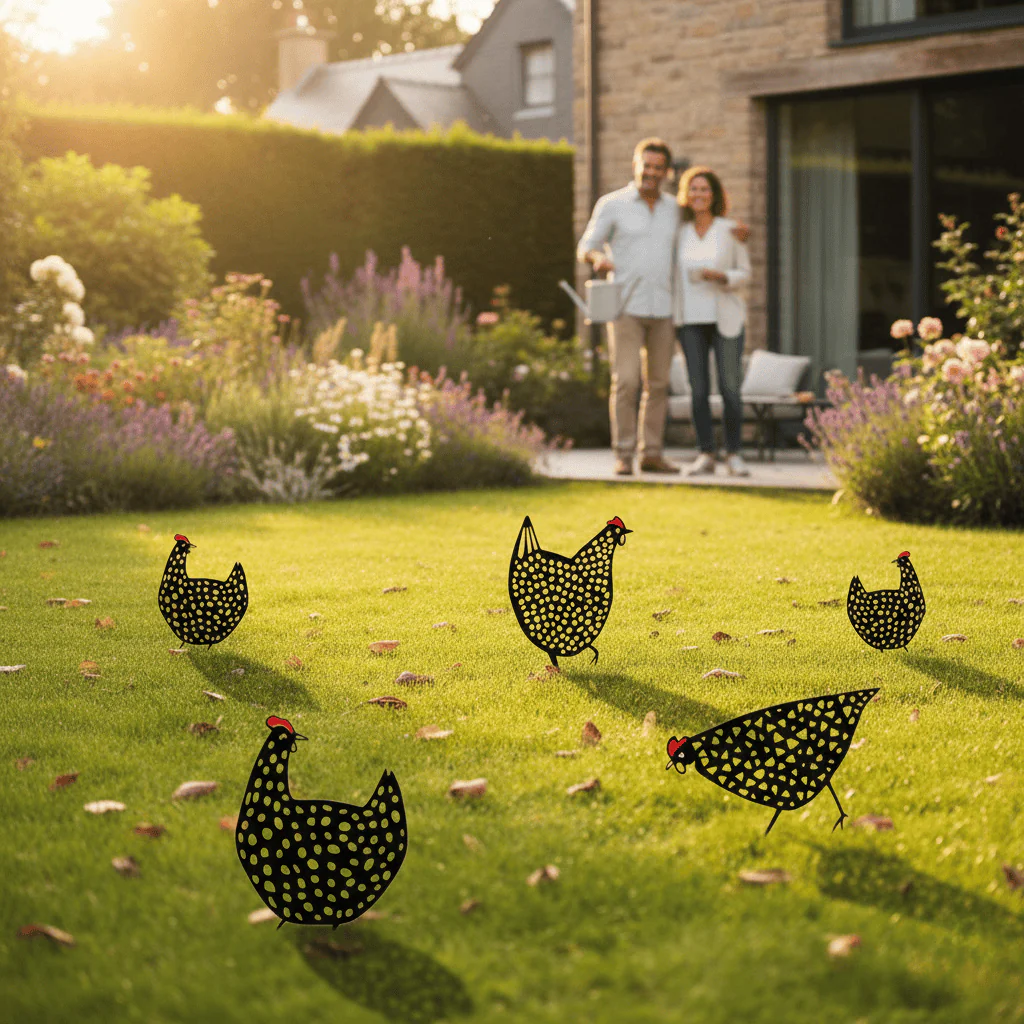 Henvera – Weather-resistant Metal Chicken Decoration for Rustic Gardens - Image 3