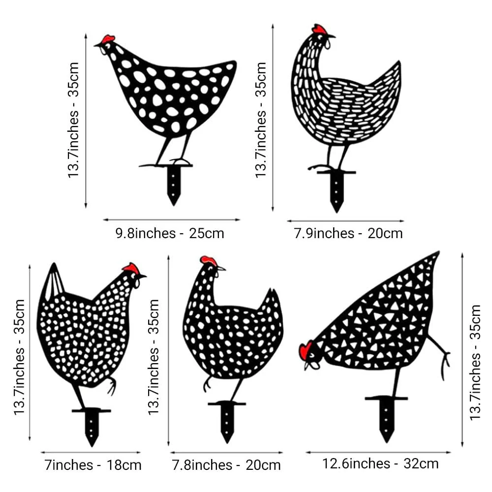 Henvera – Weather-resistant Metal Chicken Decoration for Rustic Gardens - Image 4