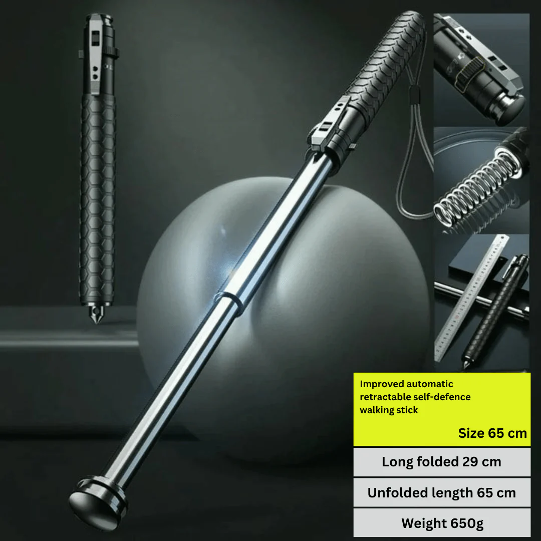 HikeShield – Adjustable Hiking Stick Made of Alloy Steel with Anti-Slip Handle, Lightweight & Compact for Outdoor, Trekking, and Travel - Image 10