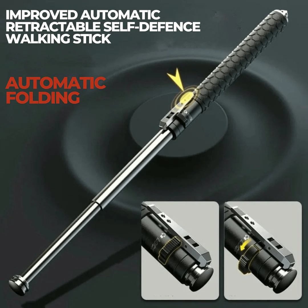 HikeShield – Adjustable Hiking Stick Made of Alloy Steel with Anti-Slip Handle, Lightweight & Compact for Outdoor, Trekking, and Travel - Image 6