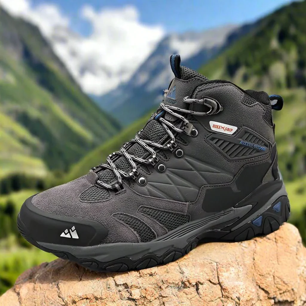 HikeUp Trekking Boots - Men's hiking boots with suede, breathable & rainproof for winter & outdoor adventures - Image 12