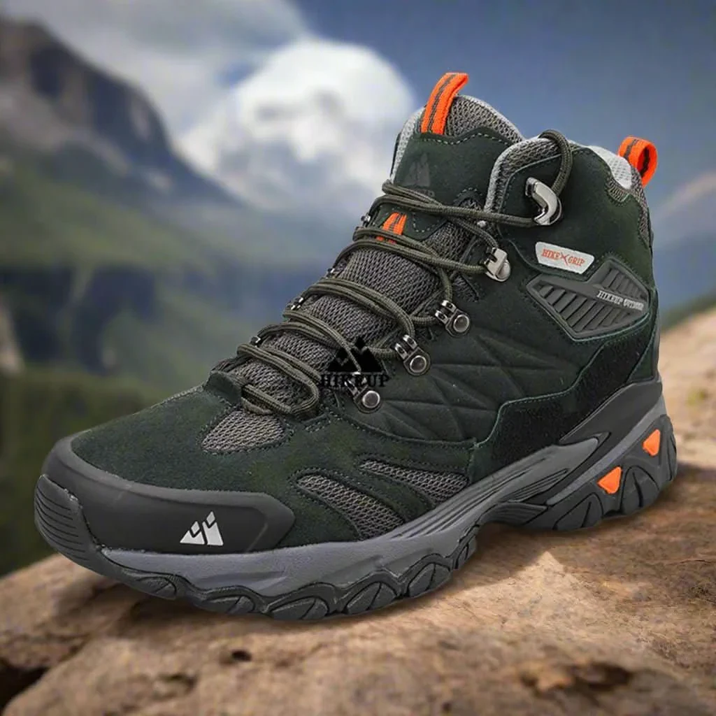 HikeUp Trekking Boots - Men's hiking boots with suede, breathable & rainproof for winter & outdoor adventures - Image 9