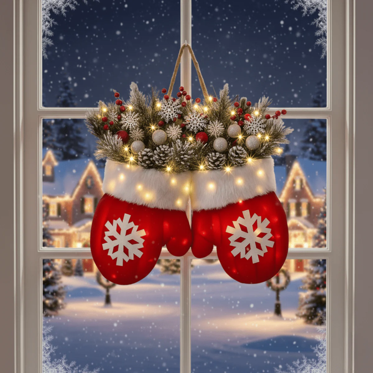 HOLIDAYLUX – LED glove light with 120 LEDs, timer and battery