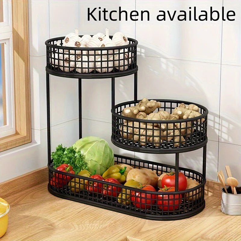 HOMEARC – Elegant multi-tier metal fruit and snack stand for kitchen countertops - Image 6