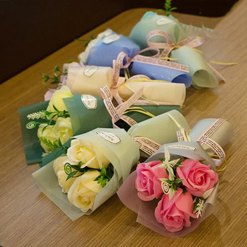 HOMEBLOOM – Artificial Bouquet with Rose Soap Flowers for Valentine's Day and Luxury Decoration - Image 4