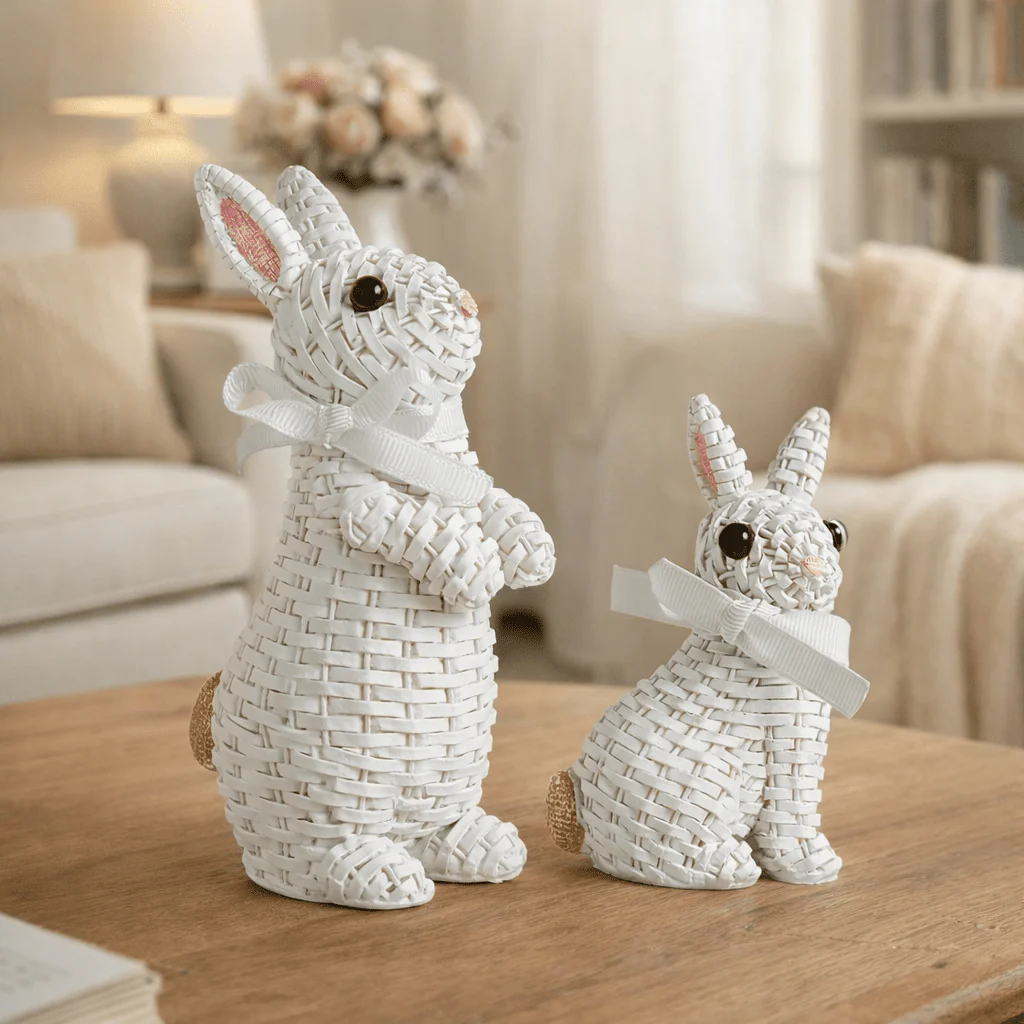 HOMELYX – Playful Rabbit Figure Made of Synthetic Resin for Garden and Easter Decoration - Image 11