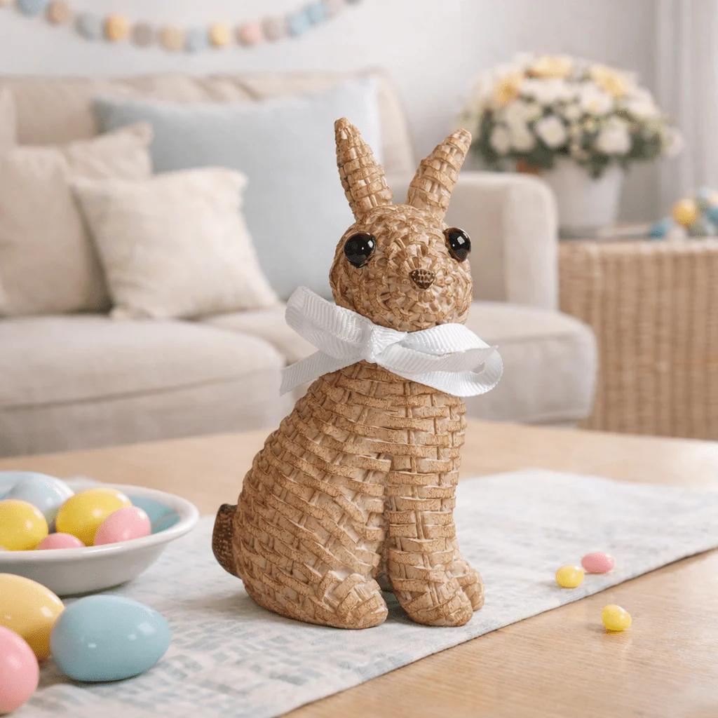 HOMELYX – Playful Rabbit Figure Made of Synthetic Resin for Garden and Easter Decoration - Image 12