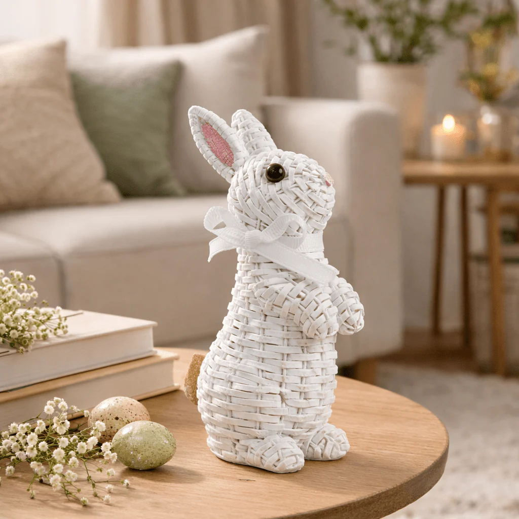HOMELYX – Playful Rabbit Figure Made of Synthetic Resin for Garden and Easter Decoration - Image 13