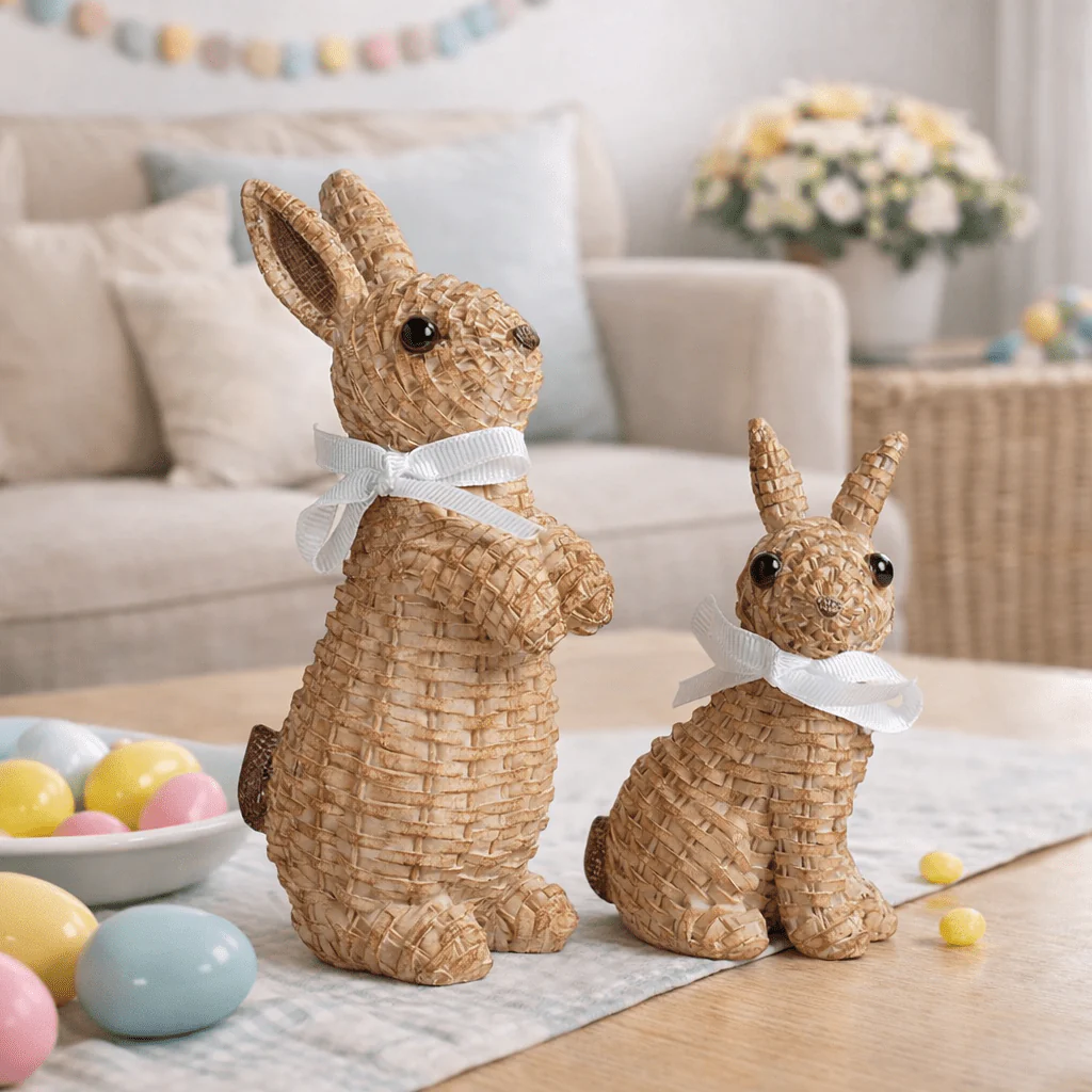 HOMELYX – Playful Rabbit Figure Made of Synthetic Resin for Garden and Easter Decoration - Image 14