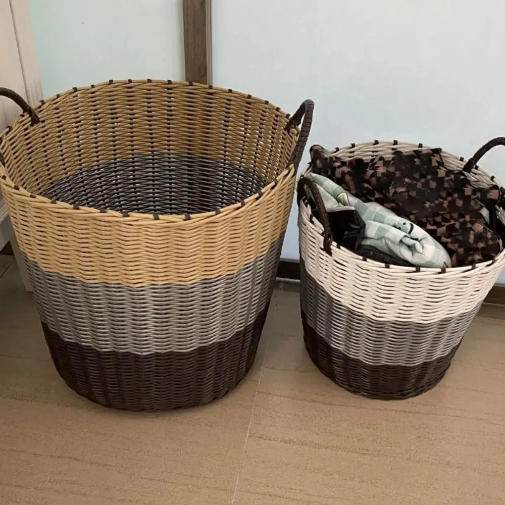 HOMERATTAN – Foldable Laundry Basket in Rattan Style for Stylish Organization - Image 3