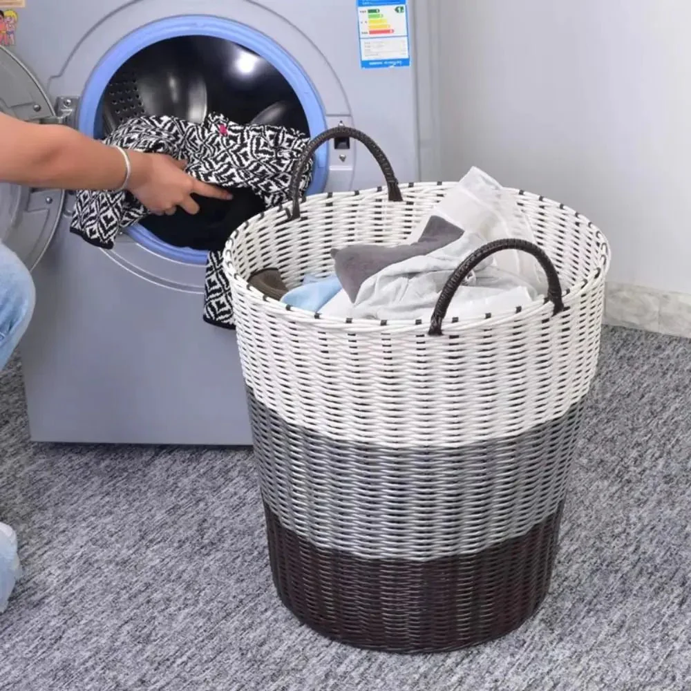 HOMERATTAN – Foldable Laundry Basket in Rattan Style for Stylish Organization - Image 5