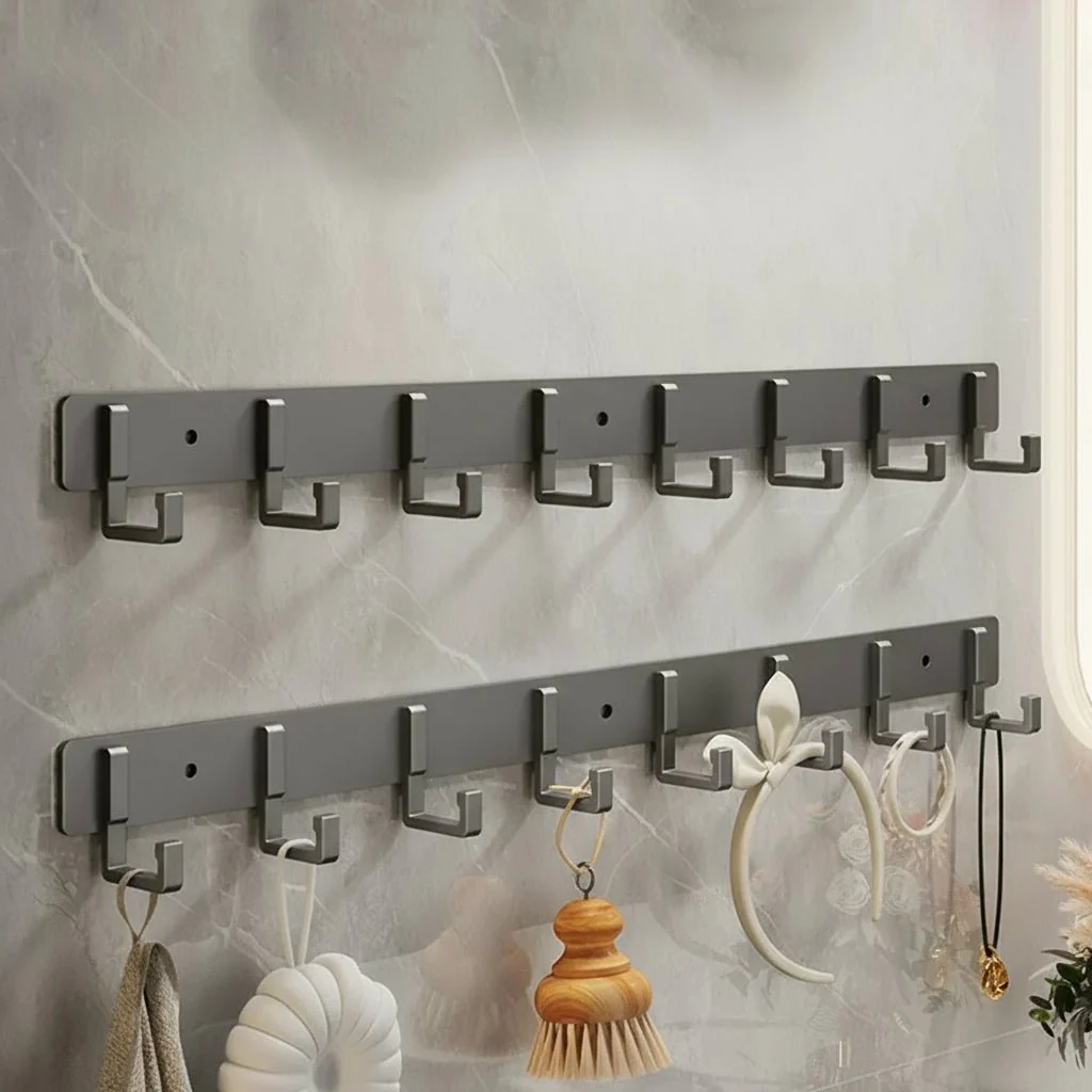 HOOKLINE – Stable wall coat rack with black hooks for stylish organization - Image 13