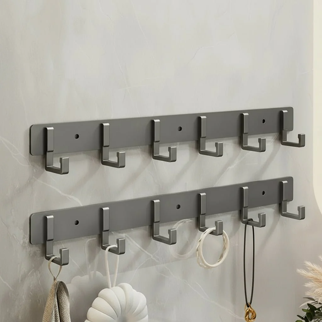 HOOKLINE – Stable wall coat rack with black hooks for stylish organization - Image 16