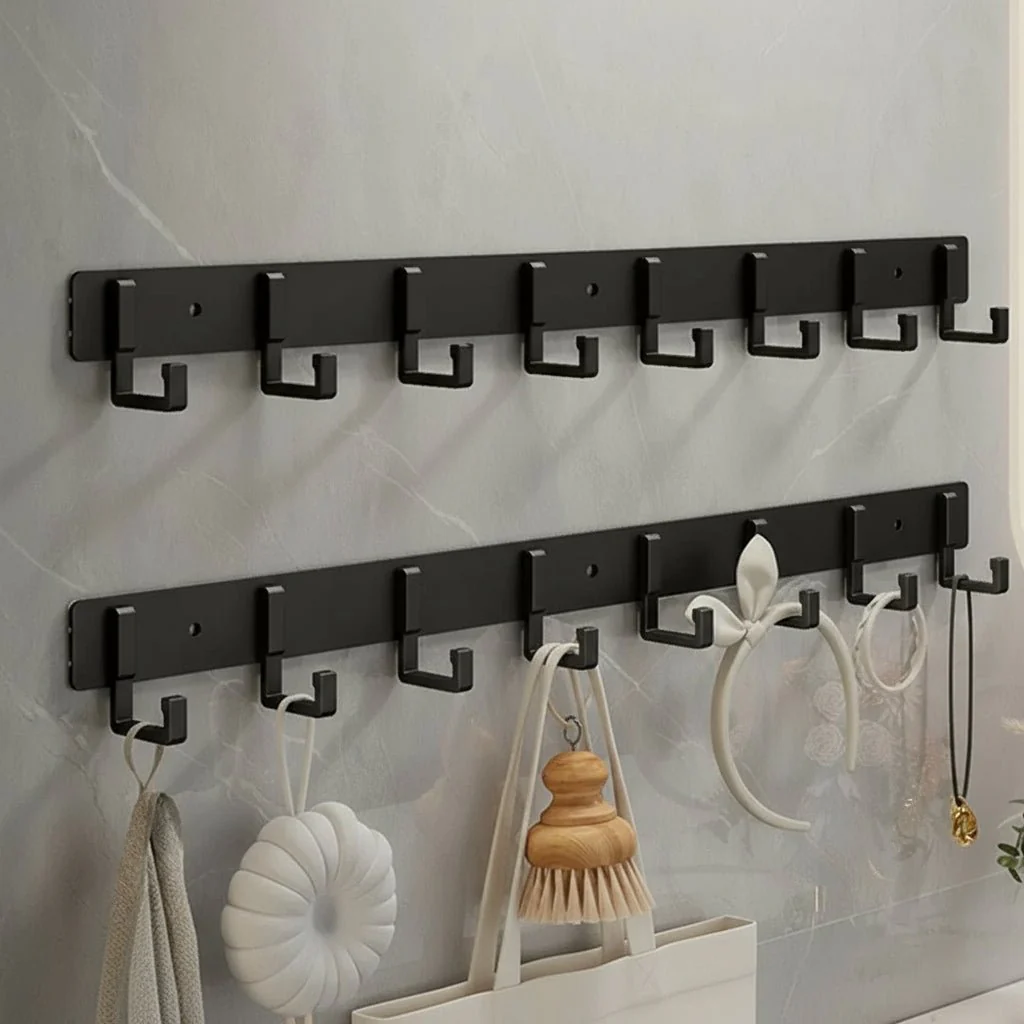 HOOKLINE – Stable wall coat rack with black hooks for stylish organization - Image 18