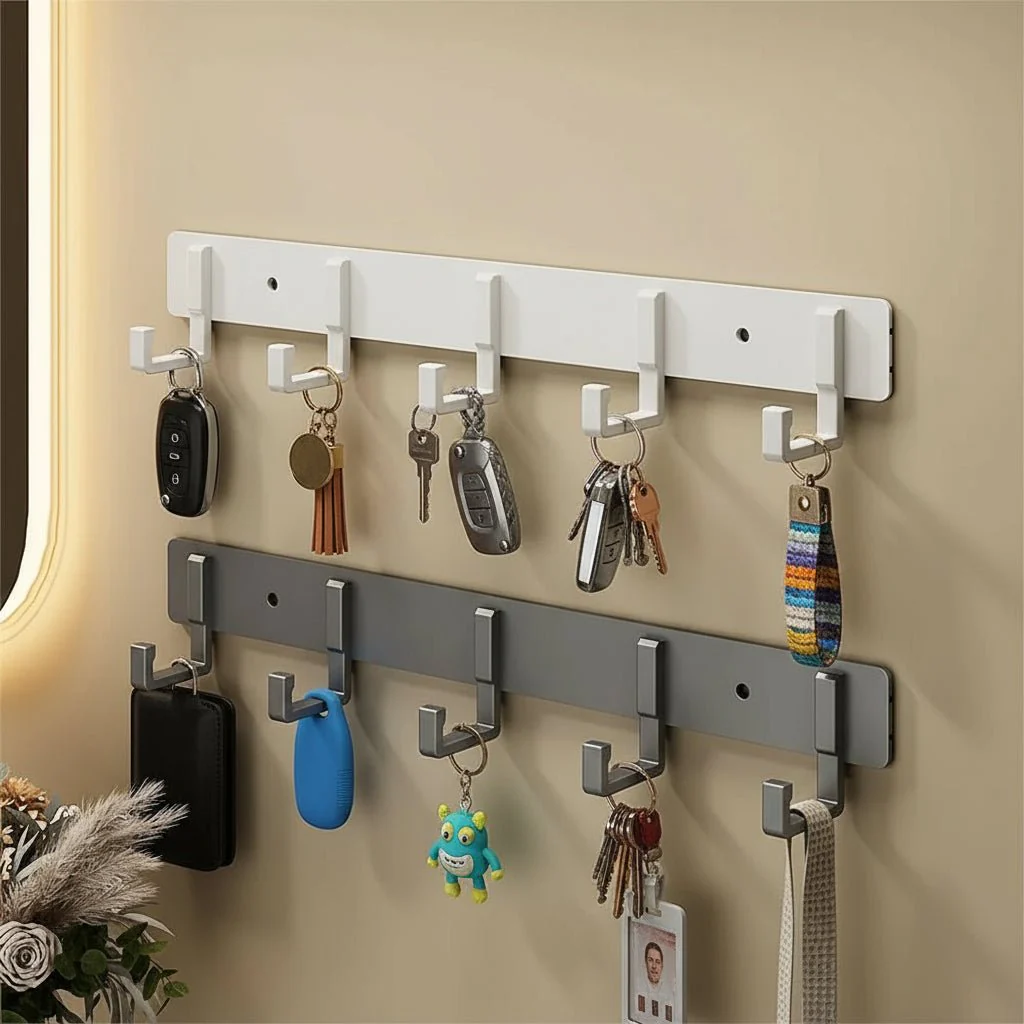 HOOKLINE – Stable wall coat rack with black hooks for stylish organization - Image 2