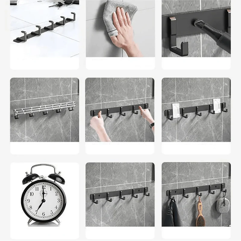 HOOKLINE – Stable wall coat rack with black hooks for stylish organization - Image 7