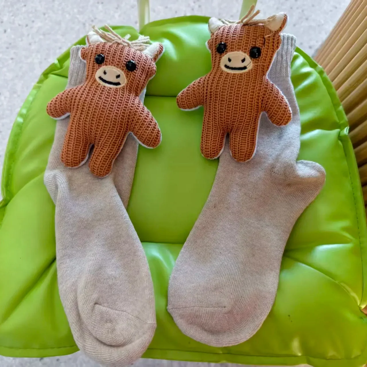 HUGFOOT – Cozy House Socks with Cute 3D Animal Accent & Secure Non-Slip Sole - Image 14