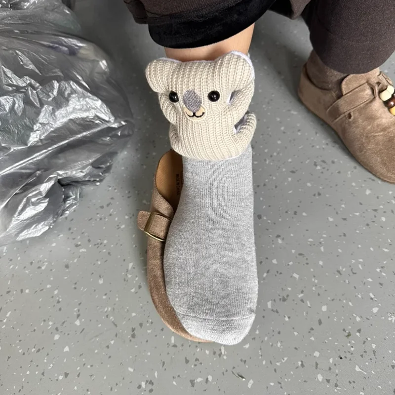 HUGFOOT – Cozy House Socks with Cute 3D Animal Accent & Secure Non-Slip Sole - Image 7