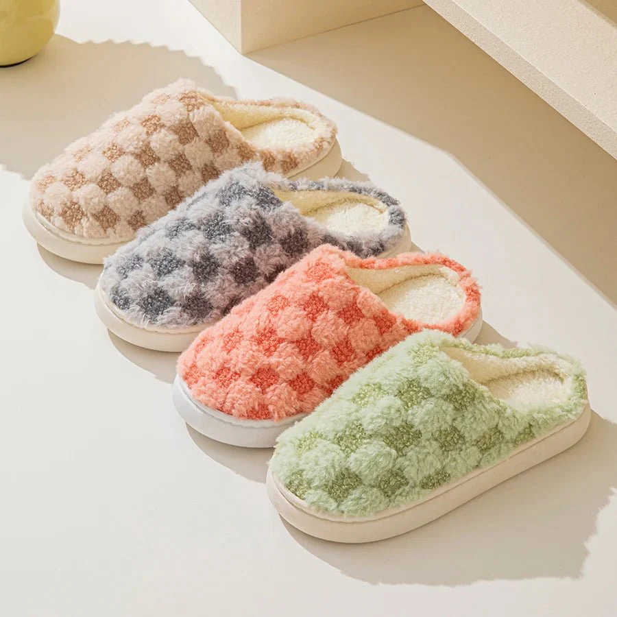 HUGHOME – Cozy House Slippers for Couples with Padded Comfort Sole - Image 2