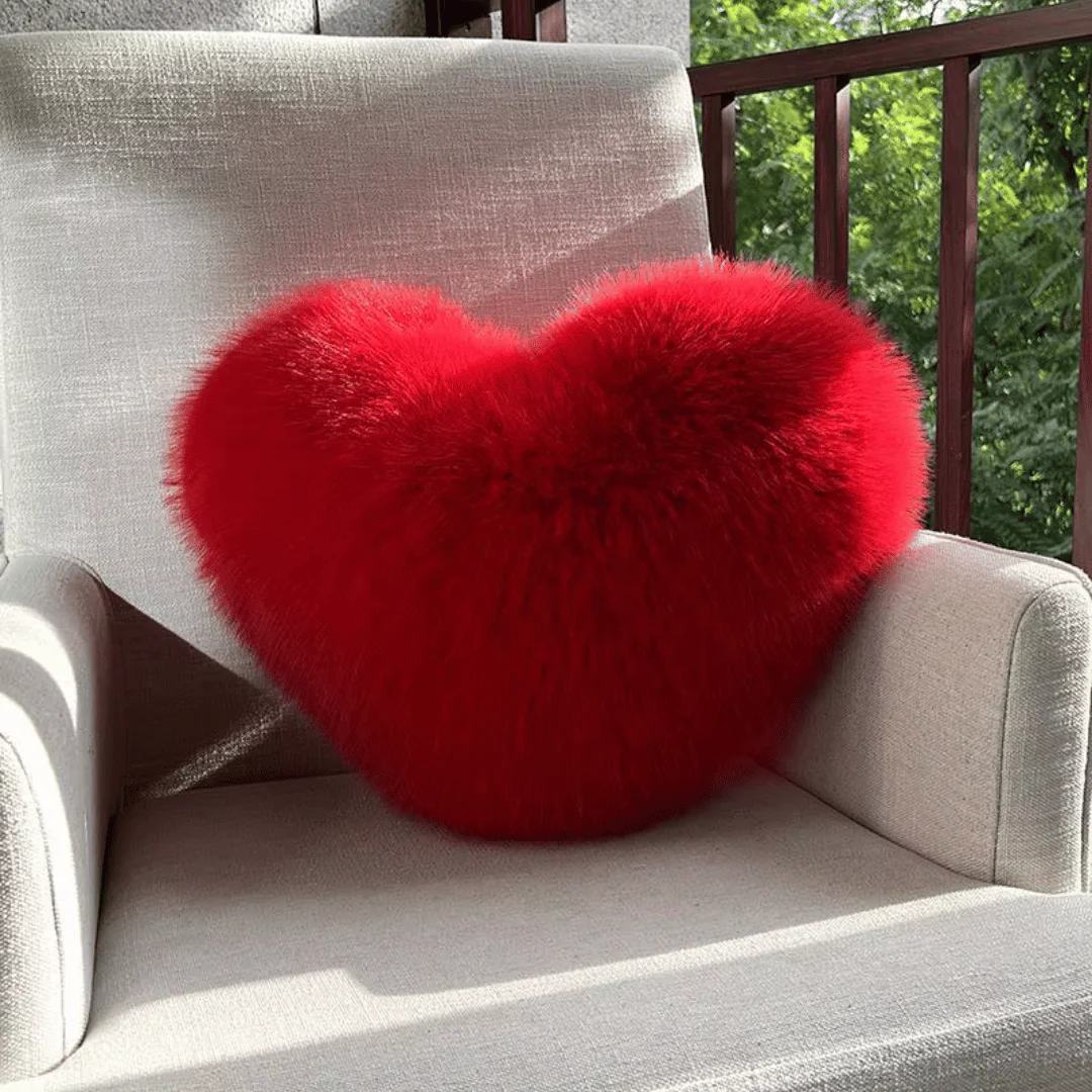 HUGNEST – Heart-shaped faux fur pillow for warm & modern living spaces - Image 7