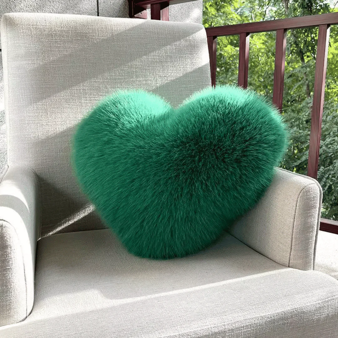 HUGNEST – Heart-shaped faux fur pillow for warm & modern living spaces - Image 9