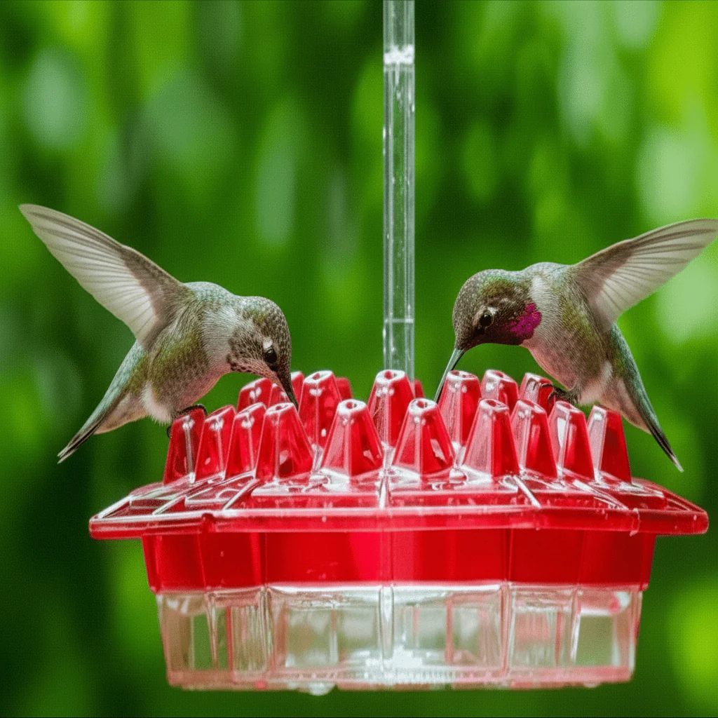 HUMMIFEED – Colorful Hanging Hummingbird Feeder & Weatherproof Bird Bath - Image 2