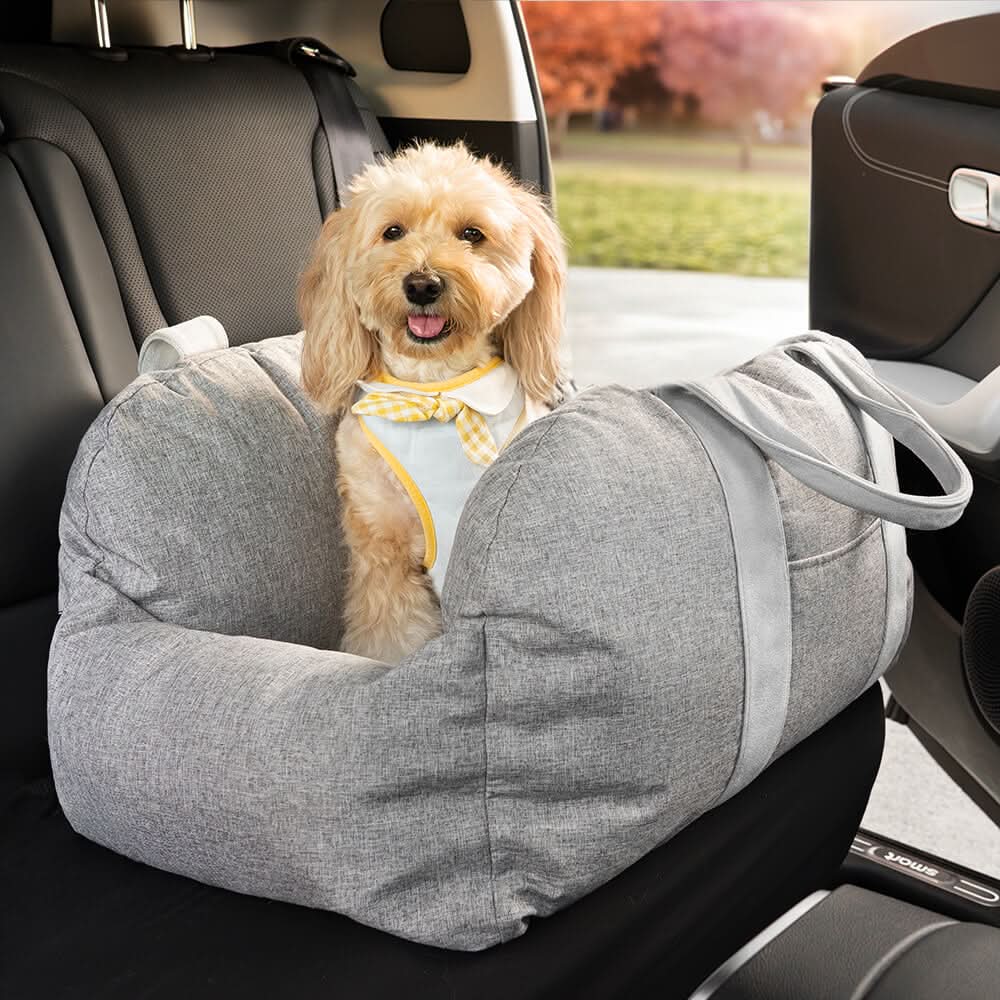 ComfyRide Dog Seat - Dog seat bed with safety belt & non-slip base for car & home - Image 24