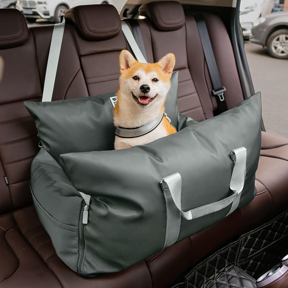 ComfyRide Dog Seat - Dog seat bed with safety belt & non-slip base for car & home - Image 29