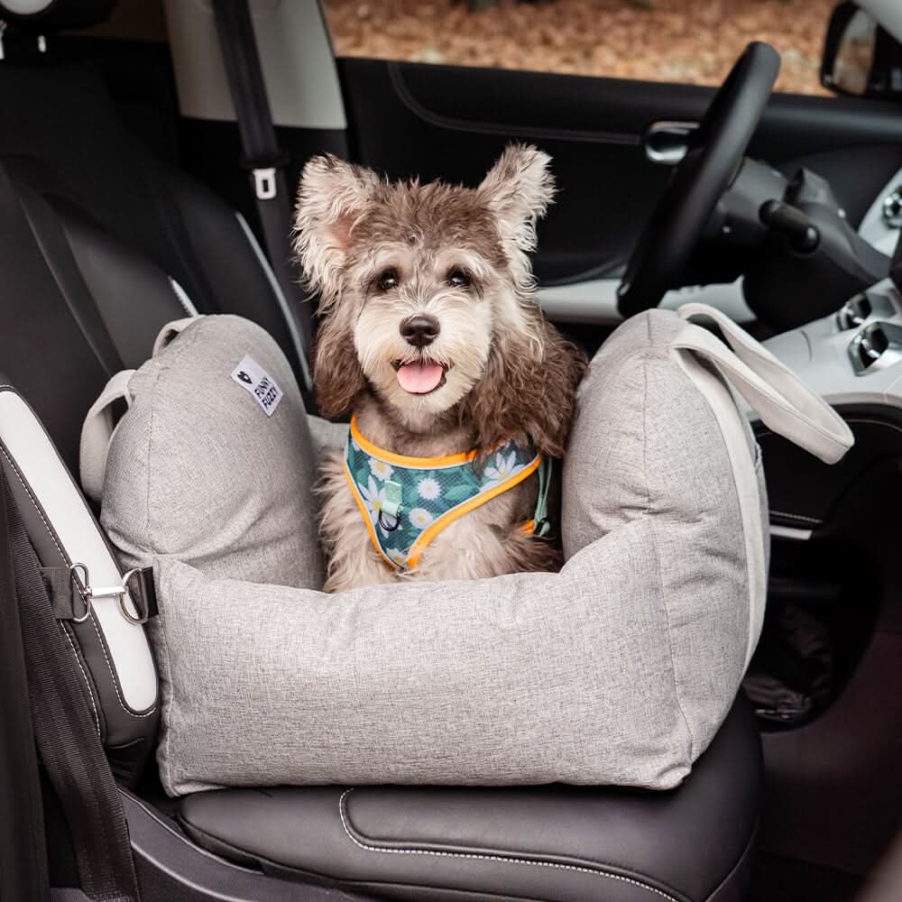 ComfyRide Dog Seat - Dog seat bed with safety belt & non-slip base for car & home - Image 30