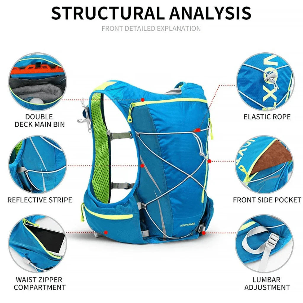 HYDRAVENT – 8L breathable hydration backpack with 1.5L bladder for running & cycling - Image 5