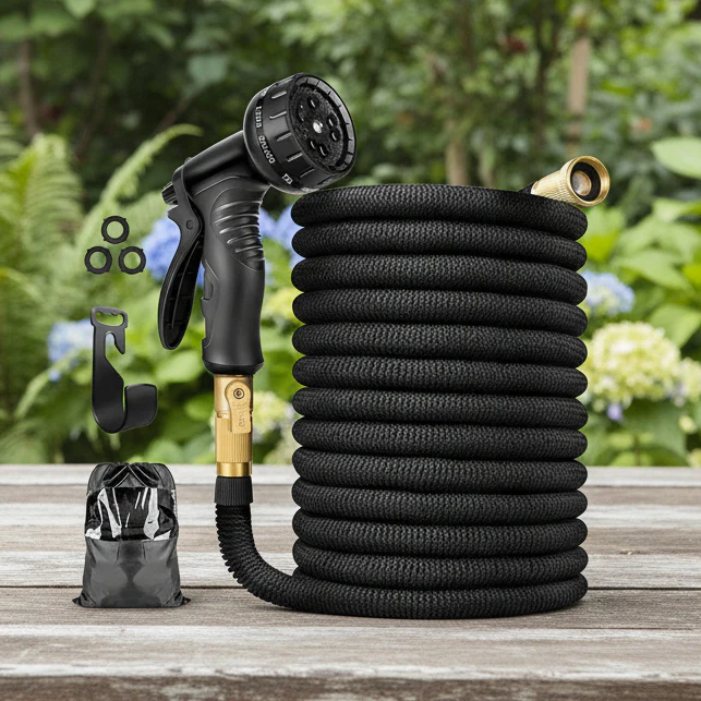 HydroFlow Max Garden Hose | Stretchable & Durable Water Hose | Kink-Free Hose for Garden, Plants & Cleaning
