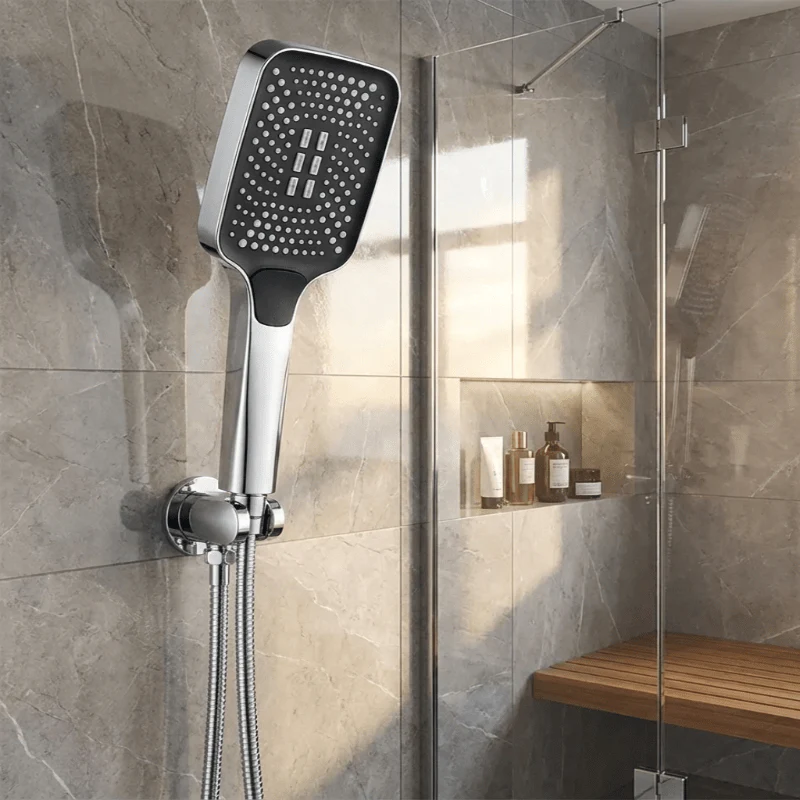 HYDROPUSH – High-pressure adjustable handheld shower head with 3 spray types