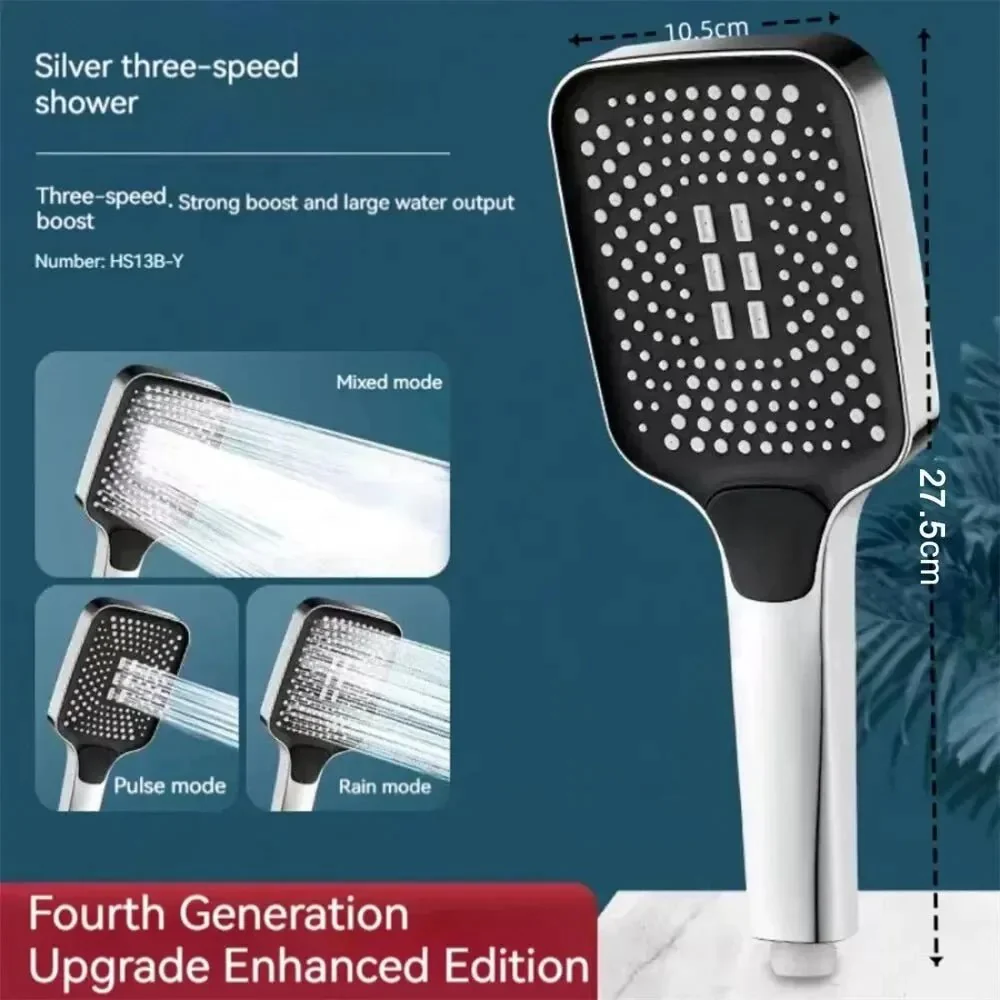 HYDROPUSH – High-pressure adjustable handheld shower head with 3 spray types - Image 4