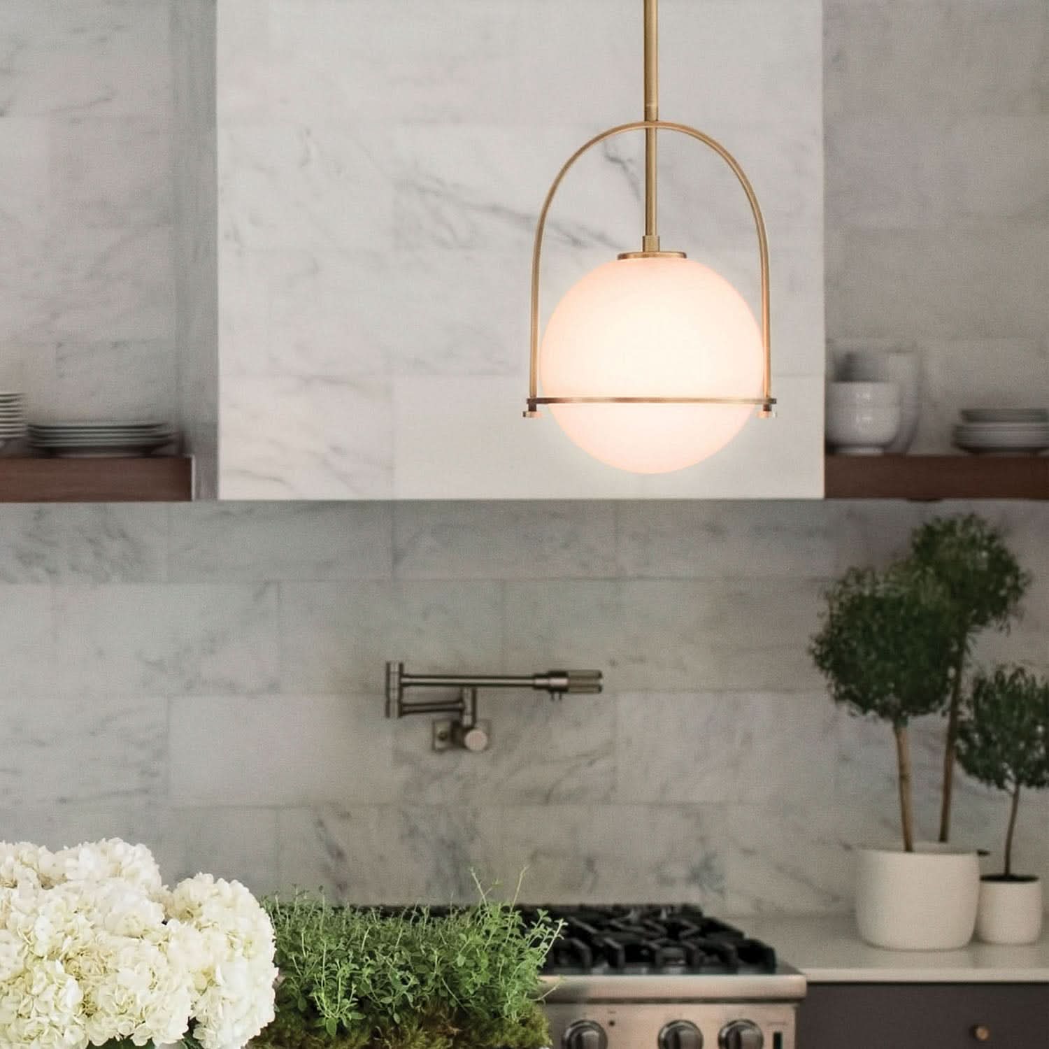 ILLUVIA – Opal Glass Pendant Lamp for Dining Room & Living Room